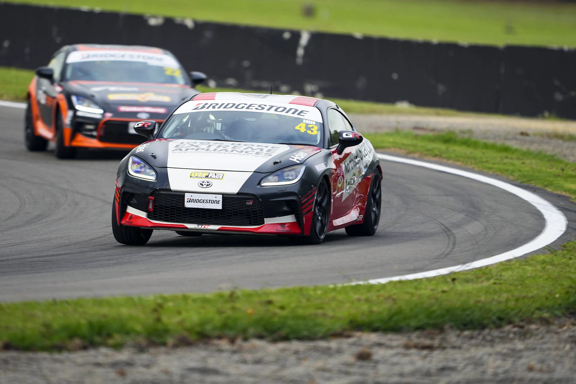 Number 43 GR86 through a corner at Manfeild