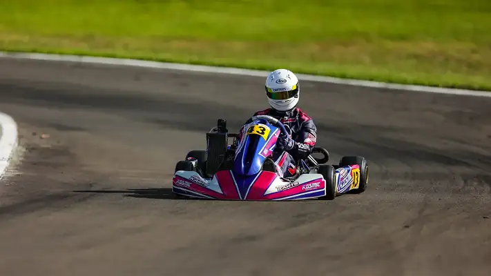 Second photo of sliding gallery of Cameron racing.