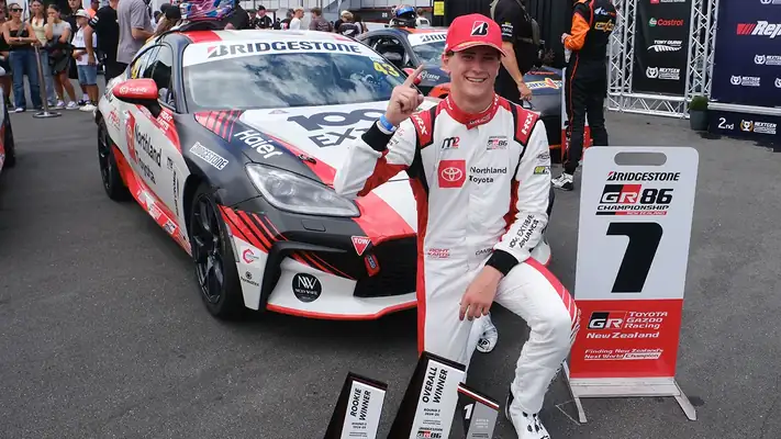 Third photo of sliding gallery of Cameron racing.